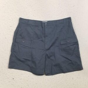 Windham Pointe Cargo Shorts Mens 38 Blue Canvas Polyester Cotton 5 Inseam Casual